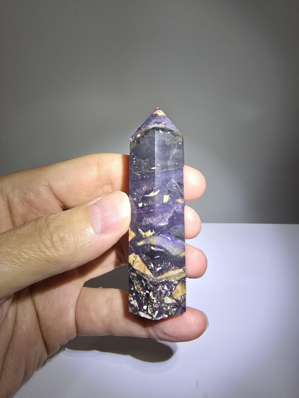 Purple Galaxy Quartz with Fluorite #B